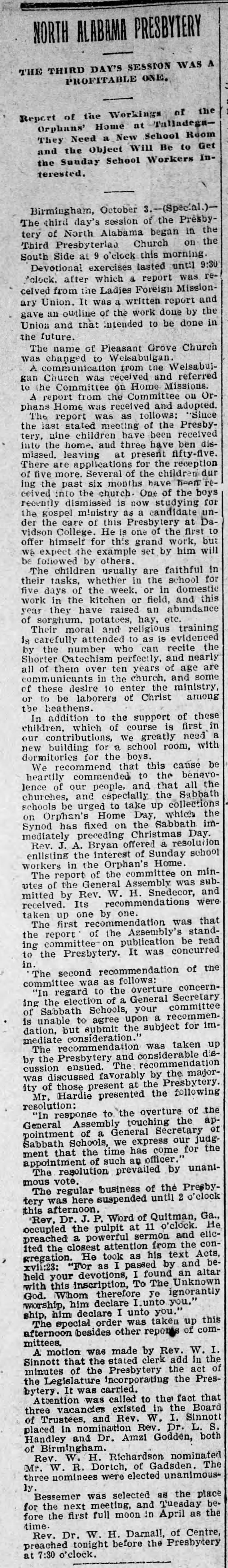 North Alabama Presbytery